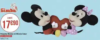 Simba peluche mickey et minnie cœur