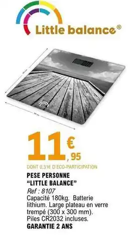 E.Leclerc Little balance - little balance pese personne offre