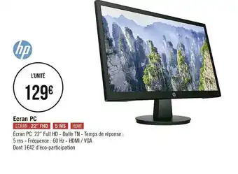 Géant Casino Hp ecran pc offre