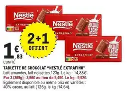 E.Leclerc Nestlé - tablette de chocolat extrafino offre