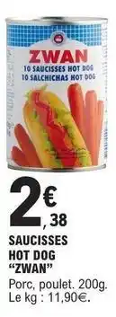 E.Leclerc Zwan - saucisses hot dog offre