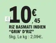 E.Leclerc Riz basmati indien grin d'riz offre