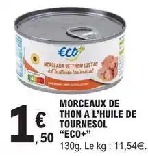E.Leclerc Morceaux de thon a l'huile de tournesol offre