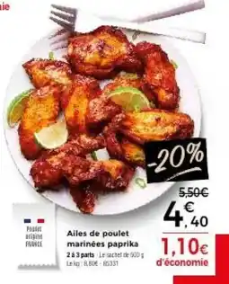 Thiriet Ailes de poulet marinées paprika offre