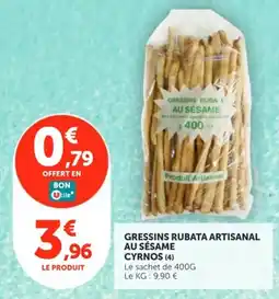 Utile CYRNAS GRESSINS RUBATA ARTISANAL offre