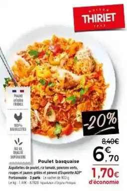 Thiriet THIRIET Poulet basquaise offre