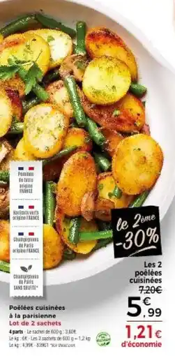 Thiriet Poêlées cuisinées à la parisienne offre
