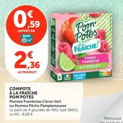 Utile Pom'Potes Compote à la fraîche offre