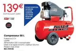 Brico Pro PULSAiR Compresseur 50 L offre