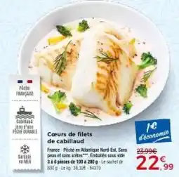 Thiriet Cœurs de filets de cabillaud offre
