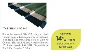 TÔLE NERVULAC 840