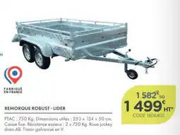 Point Vert LIDER Remorque robust offre