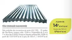 Point Vert TÔLE ONDULÉE GALVANISÉE offre