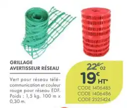 Point Vert GRILLAGE AVERTISSEUR RÉSEAU offre