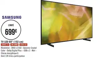 Géant Casino Samsung tv led 60’’ (152 cm) offre