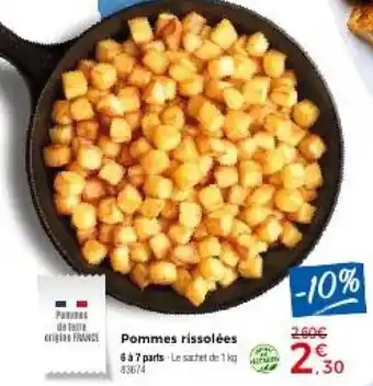 Thiriet Pommes rissolées offre