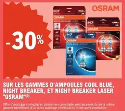 E.Leclerc L'Auto Osram d'ampoules cool blue night breaker et night breaker laser offre