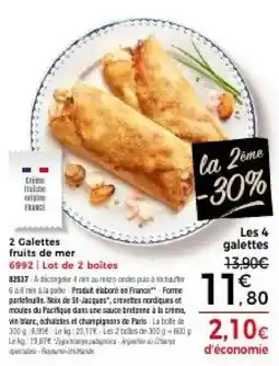 Thiriet Galettes fruits de mer offre