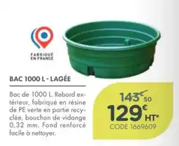 Point Vert LAGÉE Bac 1000 L offre