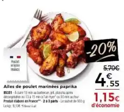 Thiriet Ailes de poulet marinées paprika offre