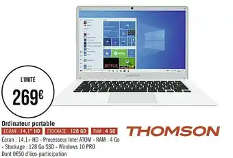 Géant Casino Thomson ordinateur portable offre