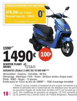 E.Leclerc L'Auto SCOOTER FLIGHT offre