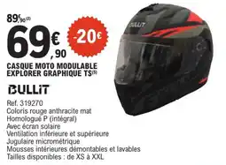E.Leclerc L'Auto BULLIT CASQUE MOTO MODULABLE EXPLORER GRAPHIQUE TS offre