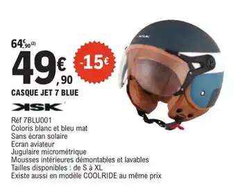 E.Leclerc L'Auto XSK CASQUE JET 7 BLUE offre