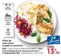 Thiriet Filets de colin (lieu) coupés en portions offre