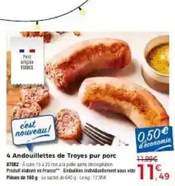 Thiriet Andouillettes de Troyes pur porc offre