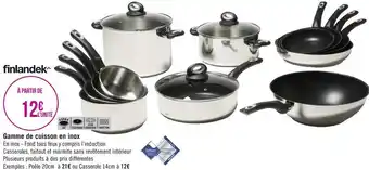 Géant Casino Finlandek gamme de cuisson en inox offre