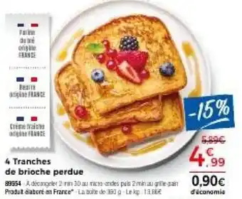 Thiriet Brioche perdue offre