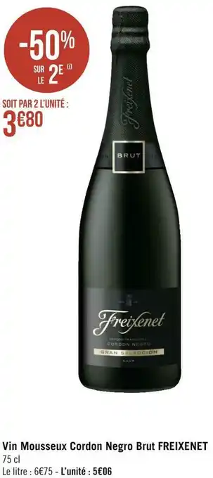 Géant Casino Freixenet vin mousseux cordon negro brut offre