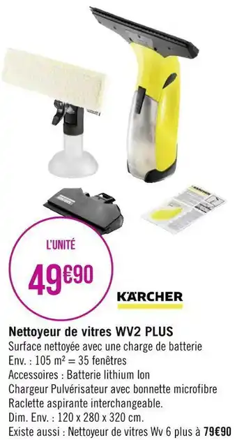 Géant Casino Kärcher nettoyeur de vitres wv2 plus offre