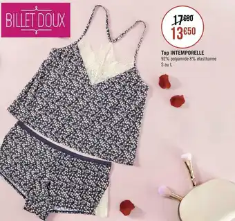 Géant Casino Billet doux top intemporelle offre