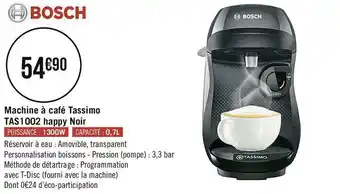 Géant Casino Bosch machine à café tassimo tas1002 happy noir offre