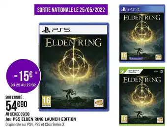 Jeu ps5 elden ring launch edition