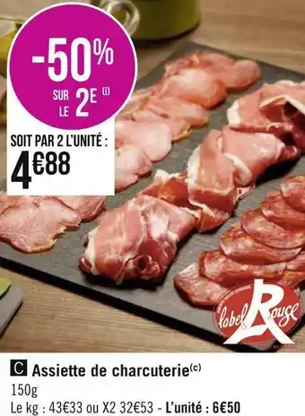 Géant Casino Assiette de charcuterie offre