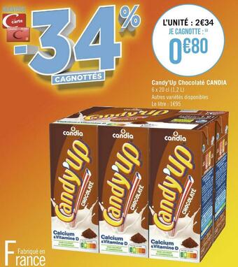 Géant Casino Candia candy’up chocolaté offre