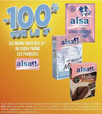 Géant Casino Alsa bon plan sur les produits de la marque alsa offre