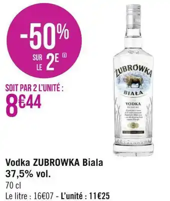 Géant Casino Zubrowka vodka biala 37,5% vol. offre