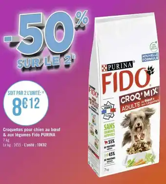 Géant Casino Purina croquettes pour chien au bœuf & aux légumes fido offre