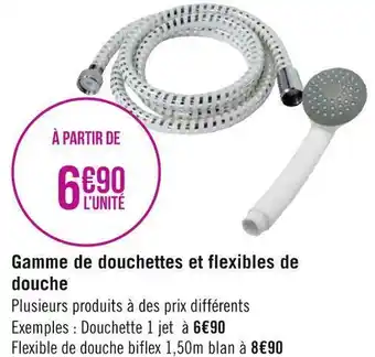 Gamme de douchettes et flexibles de douche