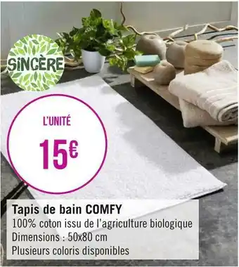 Géant Casino Sincère tapis de bain comfy offre