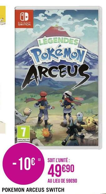 Géant Casino Pokemon arceus switch offre