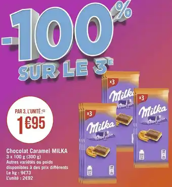 Géant Casino Milka chocolat caramel offre
