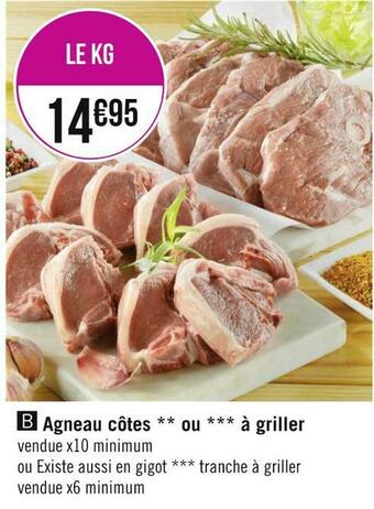 Géant Casino Agneau côtes ou à griller offre