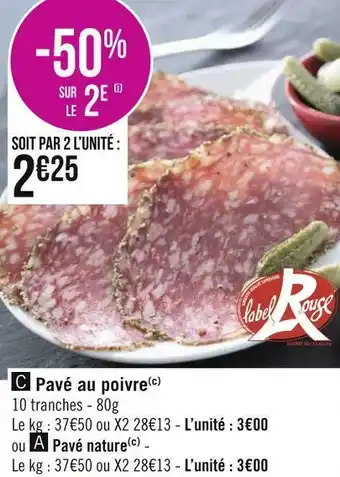 Géant Casino Pavé au poivre ou pavé nature offre