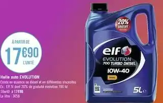 Géant Casino Elf huile auto evolution offre