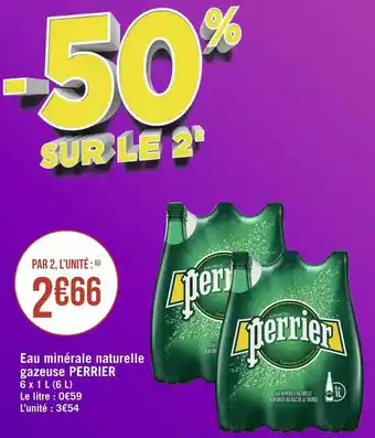 Géant Casino Perrier eau minérale naturelle gazeuse offre